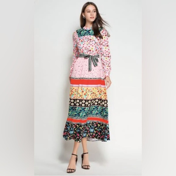 Comino Couture London Dresses & Skirts - Comino Couture Sommerkleid gestreiftes Blumenmuster